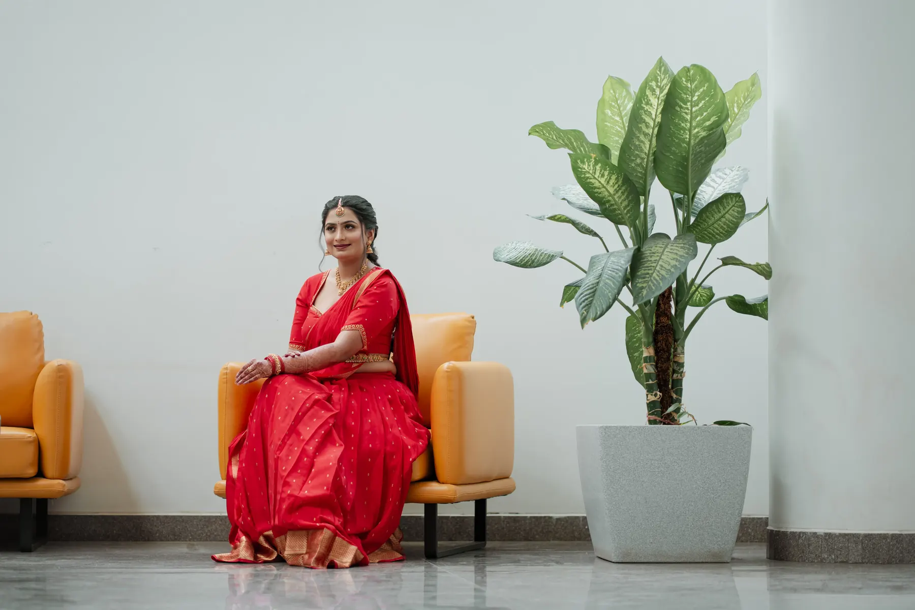 Waiting, in the light — Likitha & Arun, Shivamogga